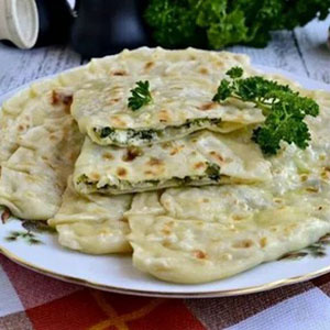 чуду тонкое творог + зелень